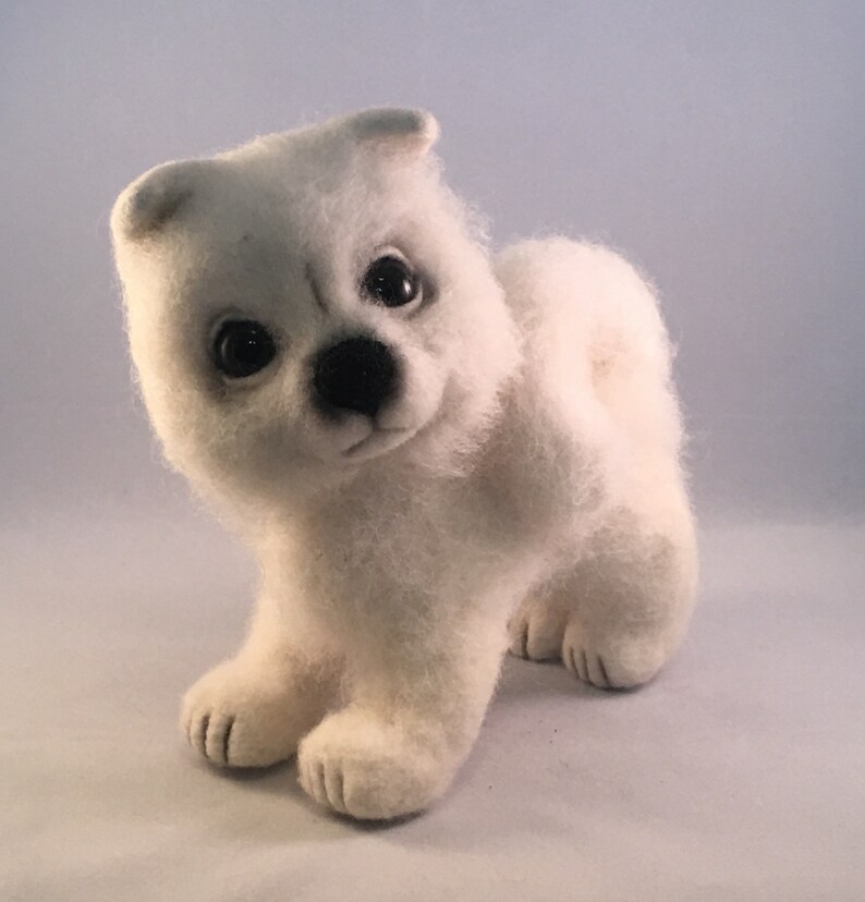 Needle felted dog