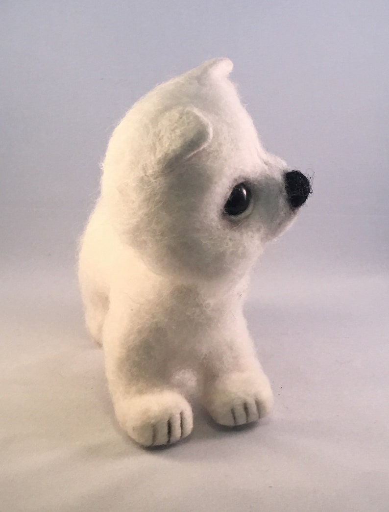 Needle felted dog