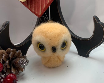 Needle felted owl