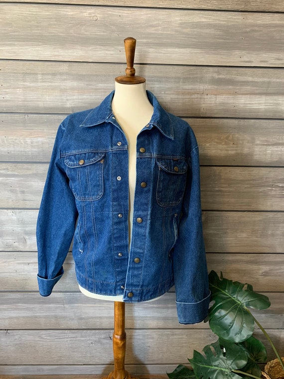 Vintage Denim Jacket Key Imperial 70 s Jean Jacket Thrifted Jean