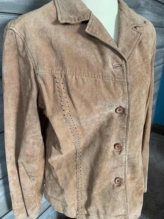 Vintage Suede jacket, 1990's vintage Van Heusen L… - image 2