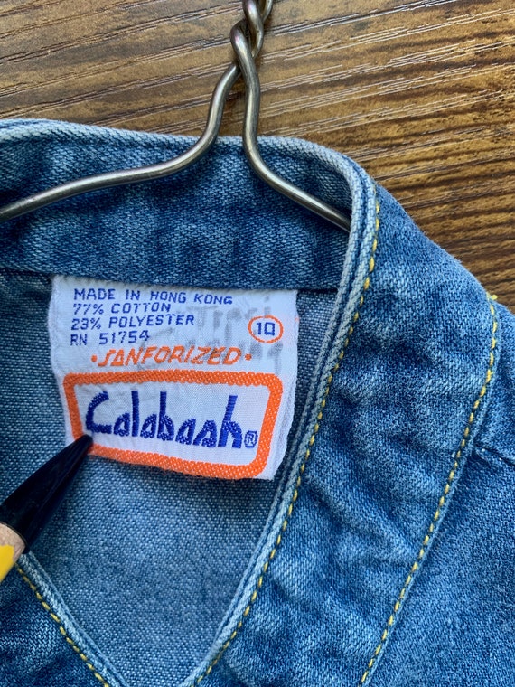 Vintage Kids Jean Vest | Calabash Kids Jean Vest … - image 5