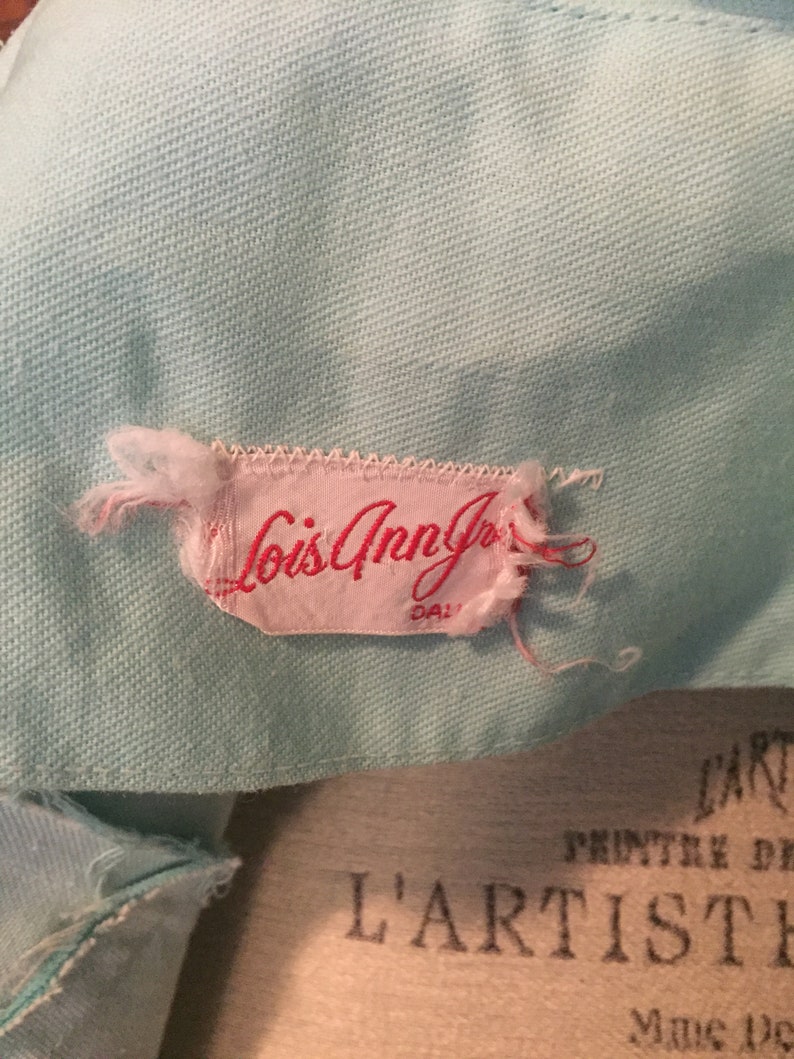 Vintage 1960/'s dress by Lois Ann JRS dallas mint short sleeve clothing thrifted