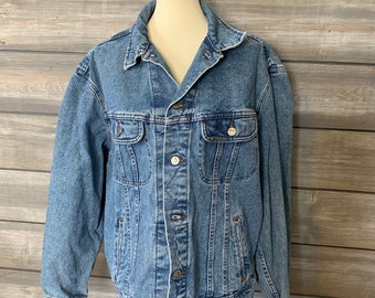 Lee Jean Jacket | Vintage Lee Jean Jacket | XL Vintage Denim Faded Jacket RETRO | Grunge Jean Jacket | Denim Jacket | 90's Trucker Jacket