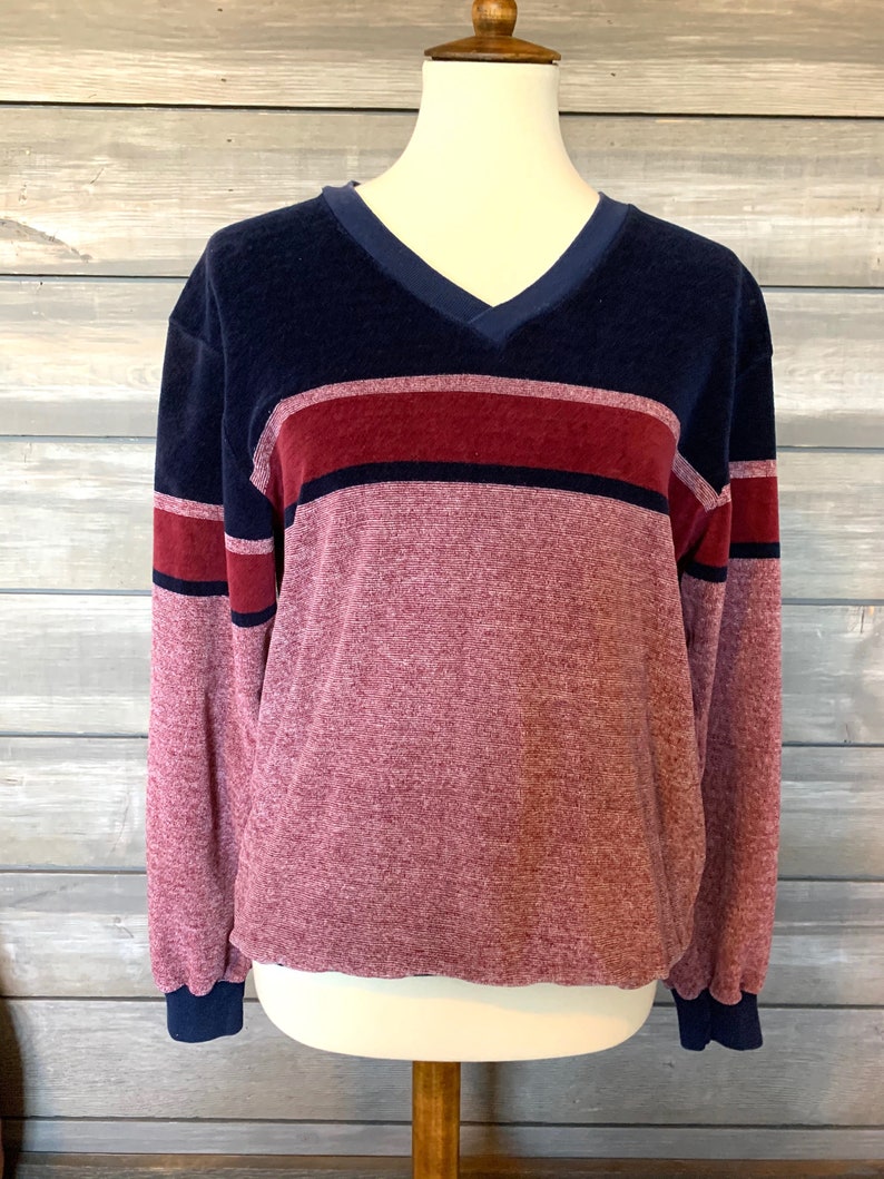 velour v neck sweater
