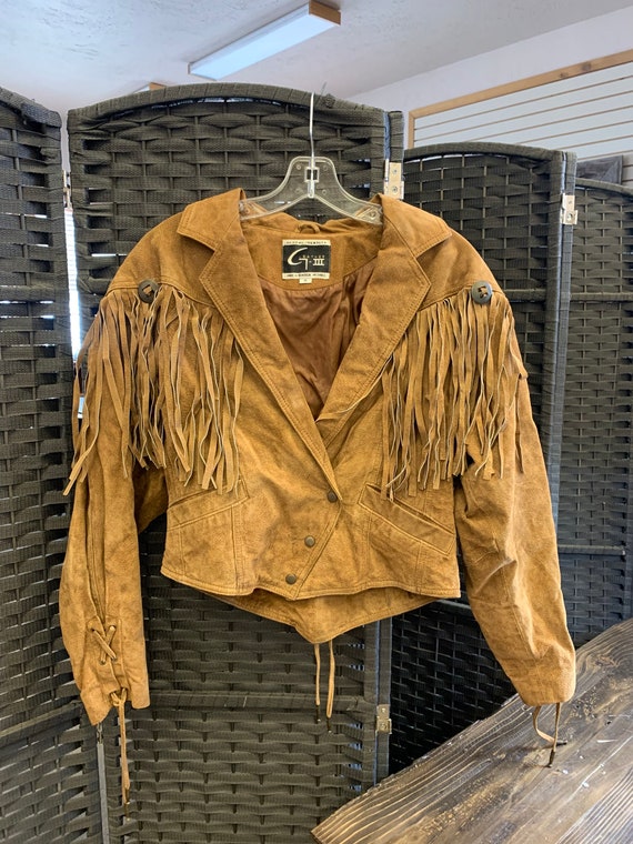Vintage fringe leather jacket - Gem