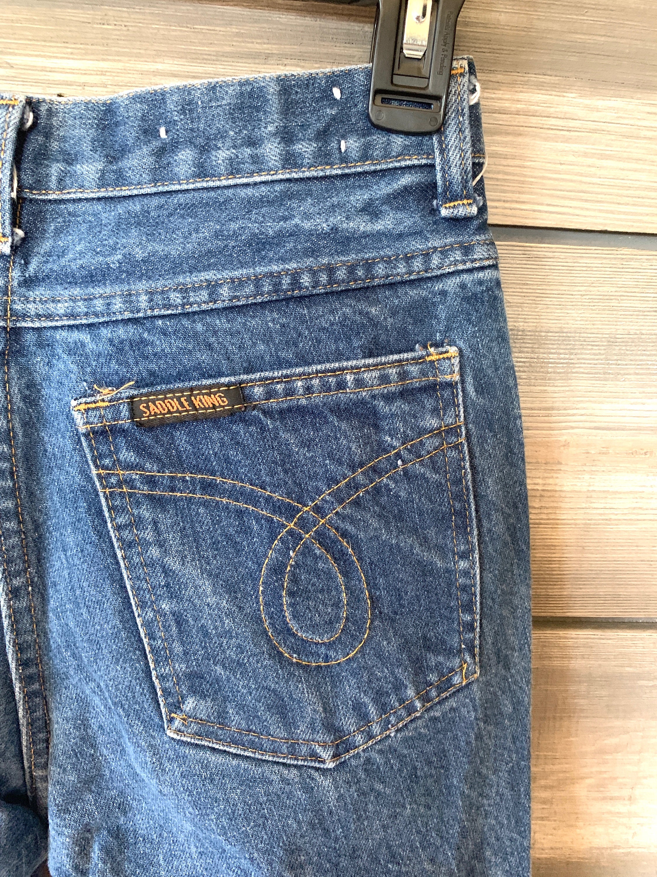 Vintage Jeans Saddle King Jeans 1970's Jeans Retro Thrift Jeans
