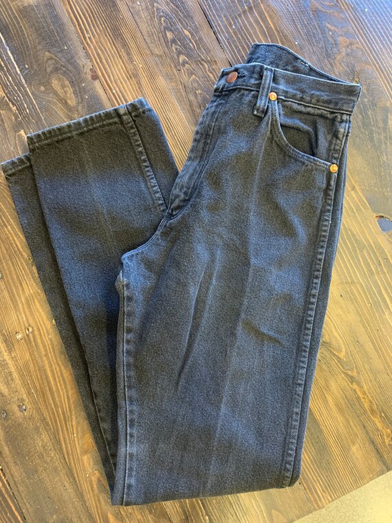 Black vintage wrangler jeans/ black jeans/ wester… - image 7
