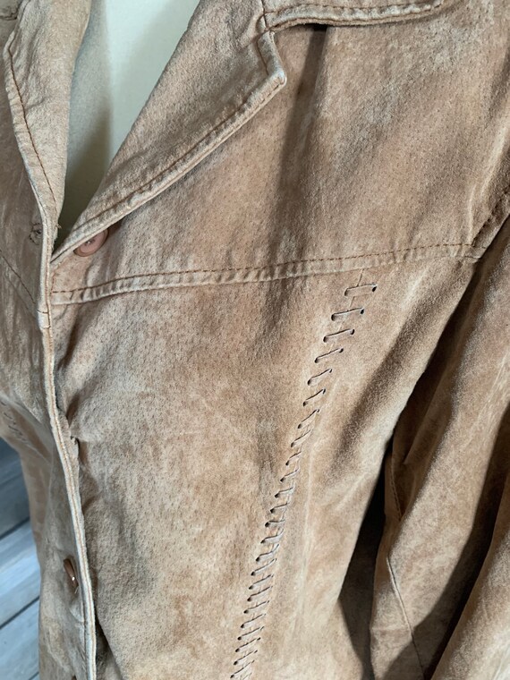 Vintage Suede jacket, 1990's vintage Van Heusen L… - image 6