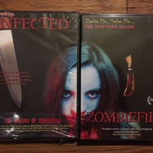 ZOMBIEFIED and INFECTED - Horror DVDs Slasher Film NEW and Sealed Screamtime Films
