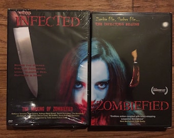 ZOMBIEFIED and INFECTED - Horror DVDs Slasher Film NEW and Sealed Screamtime Films