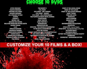 Set de 10 DVD CUSTOM SCREAMBOX nuevos y sellados de películas Screamtime