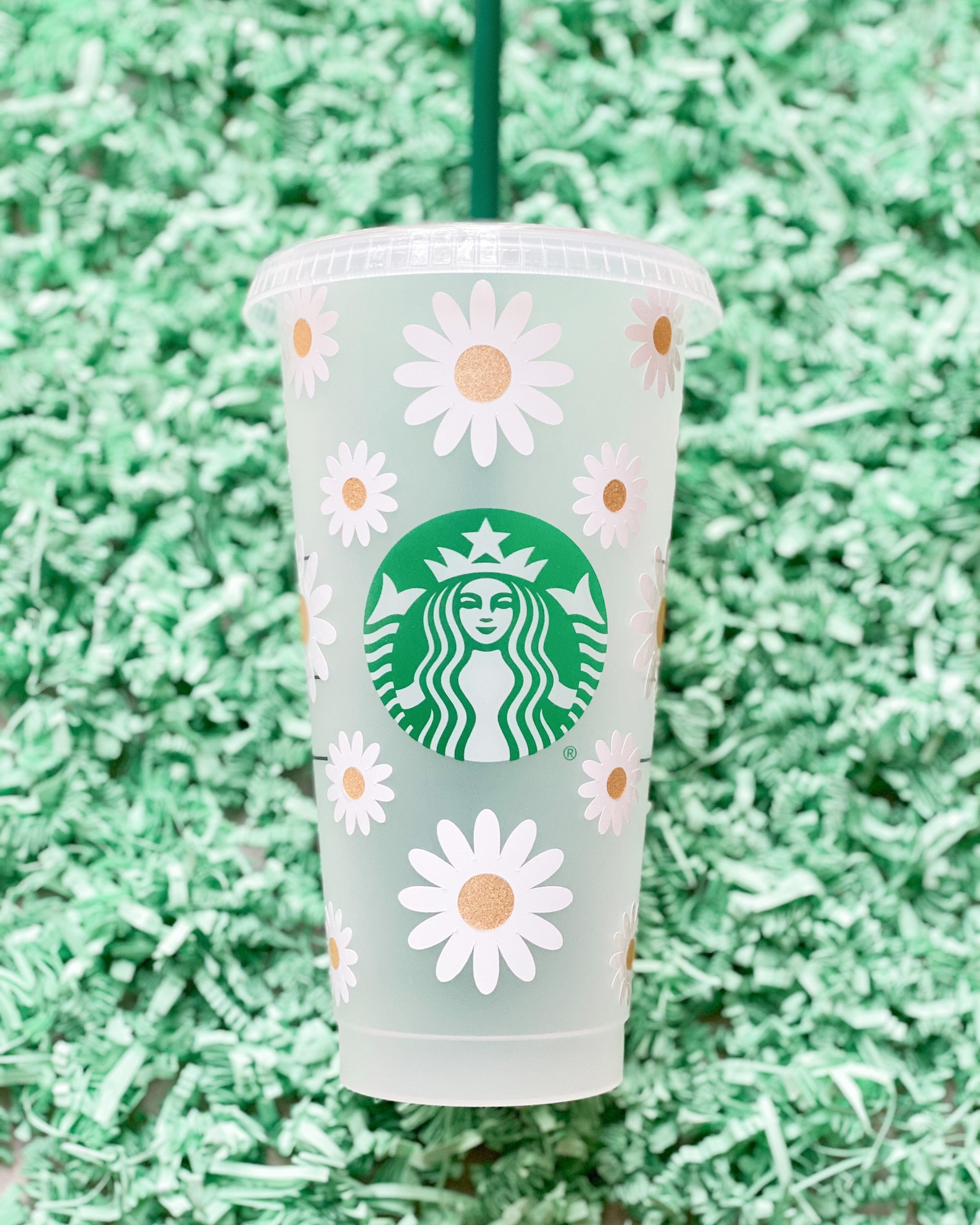 Daisy Venti Starbucks Cold Cup w/Straw