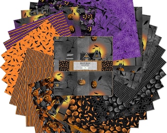 Moonlit Manor *Halloween Theme Layer Cake (10x10) - 42 Pieces* By Lisa Jane Smith From: Wilmington Fabrics