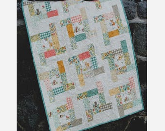 Tea Party - *Charm, Layer Cake & Strip Friendly * Pieced Quilt Pattern By: Sweet Jane's Quilting