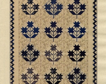 Blue Bells - Pieced Quilt Pattern By: Edyta Sitar  Laundry Basket Quilts  LBQ-0439-P