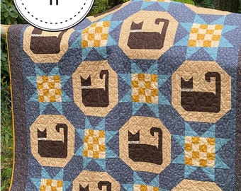 Midnight Prowl *Wall Hanging or Quilt Pattern*  By: Karen Walker - Laugh Yourself Into Stitches