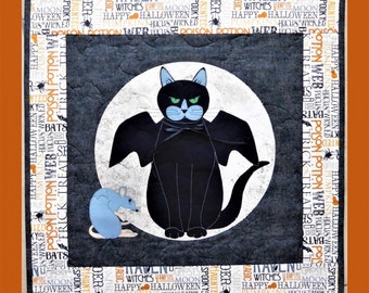 Batty Kitty *Wall Hanging Quilt Pattern* From: Trouble & Boo Designs