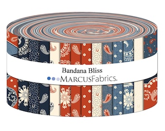 Bandana Bliss  *Jelly Roll / 2.5" Strips - 40 Pieces* From: The Smithsonian Institution for Marcus Fabrics