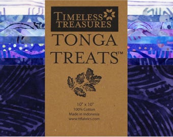 Lilac - Tonga Batiks *Layer Cake (10x10) - 42 Pieces* By: Timeless Treasures