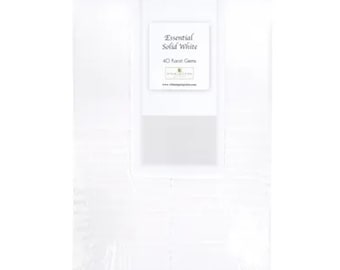 Essential Solid "WHITE" 40 Karat Gems *Jelly Roll - 40 Strips* From: Wilmington Prints