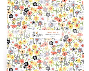 Sweet Bees II - Layer Cake (10in x 10in Squares) *42 Pieces* By: Susie Bees for Clothworks