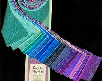 Royal Nights  *40 Karat Gems (Revised 8/12/25) *Jelly Roll - 40 Pieces*   From: Wilmington Prints