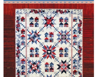 Living in Liberty * Pieced & Applique Quilt Pattern * By: Material Girlfriends