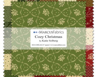 Cozy Christmas *Layer Cake (10x10) - 42 Pieces* Designer: Katie Solberg for Marcus Fabrics