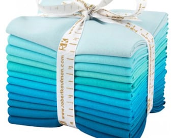 Kona Cotton Solids  "Pool Party" Palette -  12pcs, 3.00 yards  By: Robert Kaufman