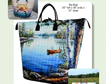 Happy Hauler *Big Bag Sewing Pattern - Great for Scenic Panels* From: Aunties Two Patterns   AT640