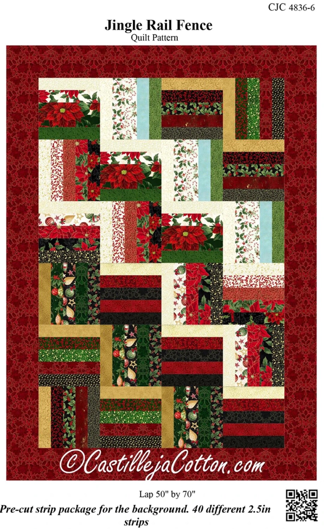 Jingle Rail Fence * Easy Jelly Roll Quilt Pattern* By: Diane Mcgregor ...