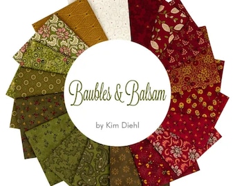 Baubles & Balsam - Fat Quarter Bundle - 18 Pieces By: Kim Diehl for Henry Glass and Co.