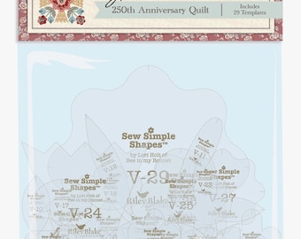 Jane Austen 250th Anniversary Quilt - Sew Simple Shapes Template Set *Plastic Templates* By: Lori Holt - Riley Blake Designs