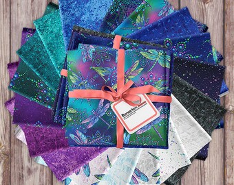 On Dragonfly Wings - Fat Quarter Bundle *19 Pieces* By: Ann Lauer For Benartex