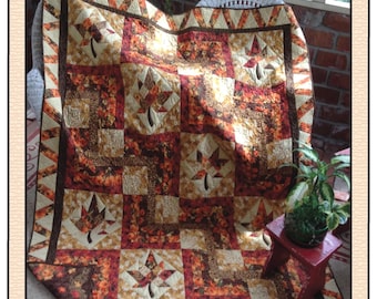 Swirling Leaves *Piece Quilt Pattern* By: Jenice Belling of Quilted Garden Designs   QGD-108