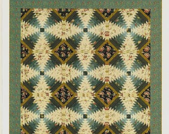Pineapple - Dahlia *Pieced Quilt Pattern* By: Edyta Sitar - Laundry Basket Quilts  LBQ-1739-P