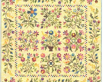 Spring Bouquet  *Appliqué Quilt Pattern*   By: Edyta Sitar - Laundry Basket Quilts   LBQ-0300-P