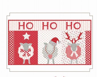 HO HO HO *Applique Mini Quilt Pattern* By: Anne Sutton - Bunny Hill Designs