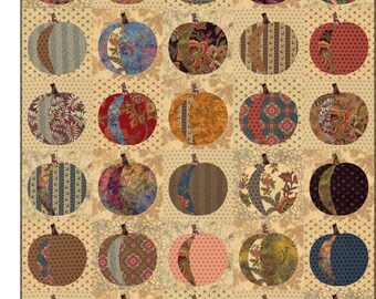 Pumpkins *Pieced & Applique Quilt Pattern and/or Stencil*     By: Edyta Sitar - Laundry Basket Quilts