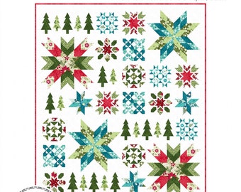 Yuletide Sampler II - Pieced Quilt Pattern By: Shelley Cavanna of Cora's Quilts