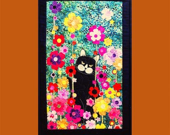 Grumpy Cat a la Klimt *Wall Hanging Quilt Pattern* From: Trouble & Boo Designs