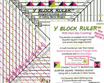 Y Block Ruler *Multifunctional Acrylic Ruler* From: Cathey Marie Designs