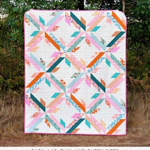 The Carly Quilt *Pieced Quilt Pattern - Fat Quarter & Fat Eighth Friendly * By: Erica Jackman of Kitchen Table Quilting
