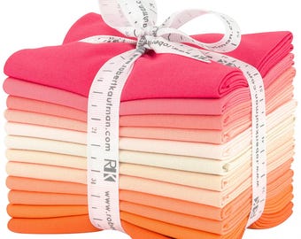 Kona Cotton Solids - Melon Ball *Fat Quarter Bundle - 12 Pieces* From: Robert Kaufman Fabrics