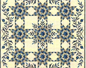 Snowflake *Pieced & Applique Quilt Pattern*  By: Edyta Sitar - Laundry Basket Quilts  LBQ-0291-P