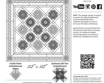 Winter Traditions **Expansion and Embellishments Package**Foundation Paper Piecing* By: Judy Niemeyer - Quiltworx    JNQ00240P1B