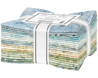Morning Mist  *Batik *Fat Quarter Bundle - 20 Pieces* By Lunn Artisan Batiks For Kaufman Fabrics