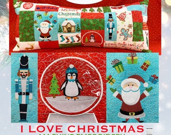 I Love Christmas *Machine Embroidery USB* By: Laurie Kent Designs