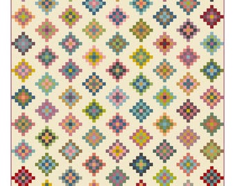 Babcia Square - Pieced Quilt Pattern By: Edyta Sitar  Laundry Basket Quilts  LBQ-1625-P